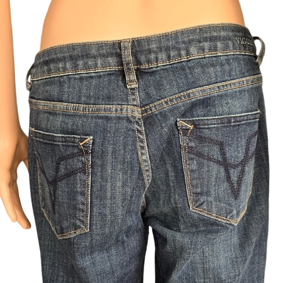 Vigoss Womens 31 The Chelsea Boot Cut Denim Jeans Y2k Classic W31 L33 Dark wash - Picture 3 of 12